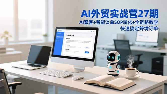 AI外贸实战营27期，AI获客+智能谈单+SOP转化+全链路教学，快速搞定跨境订单-极光网创