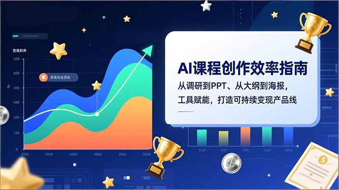 AI课程创作效率指南，从调研到PPT、从大纲到海报，工具赋能，打造可持续变现产品线-极光网创