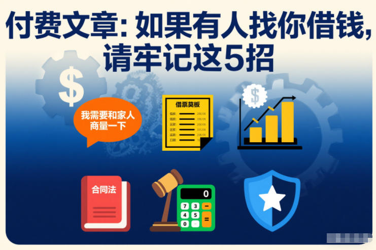 付费文章：如果有人找你借钱，请牢记这5招-极光网创