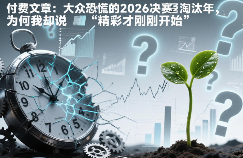 付费文章：大众恐慌的2026决赛淘汰年，为何我却说“精彩才刚刚开始”？-极光网创