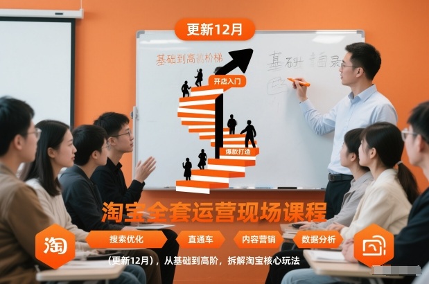 淘宝全套运营现场课程(更新12月)，从基础到高阶，拆解淘宝核心玩法-极光网创