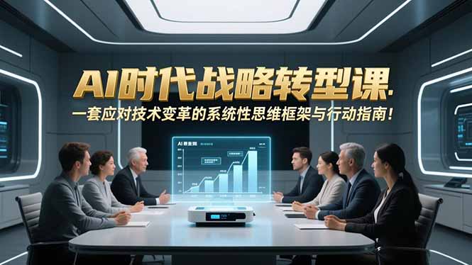 AI时代战略转型课：一套应对技术变革的系统性思维框架与行动指南！-极光网创