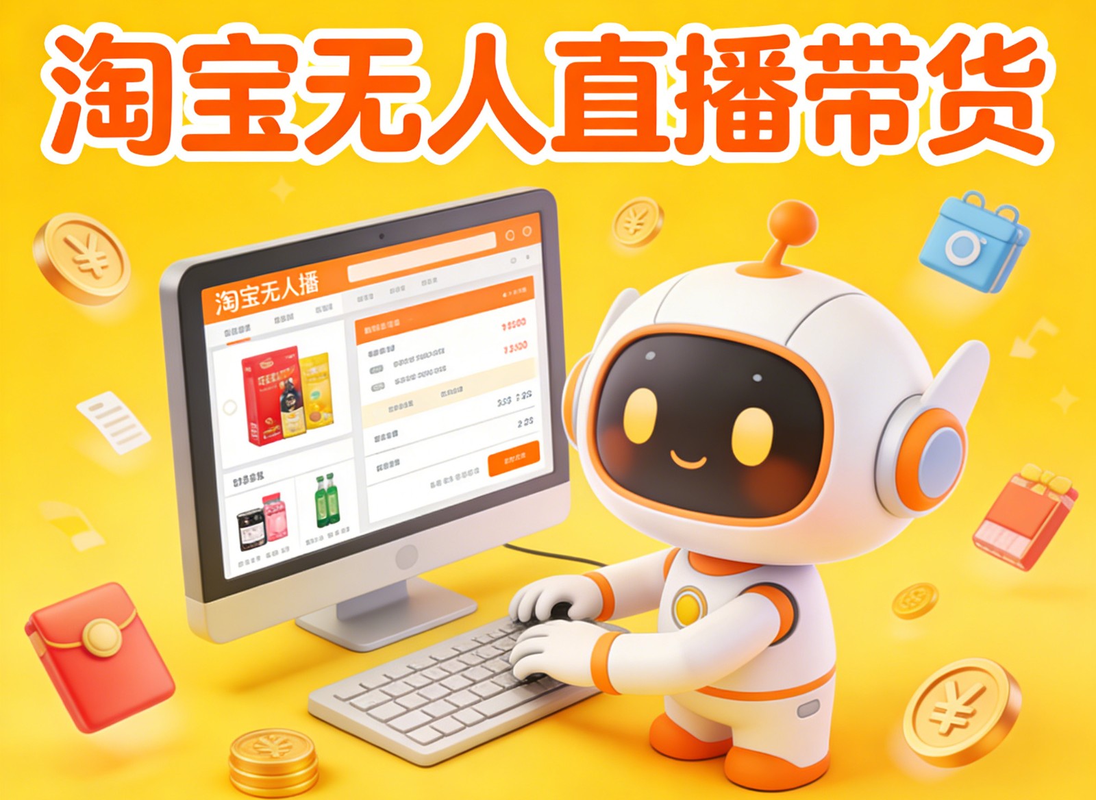 淘宝无人直播带货，24小时自动卖货，月佣金1W+，不违规不封号，不用露脸-极光网创