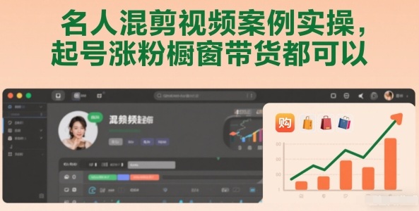名人混剪视频案例实操，起号涨粉橱窗带货都可以-极光网创