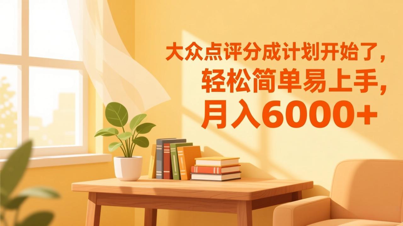 大众点评分成计划开始了，轻松简单易上手，月入6000+-极光网创
