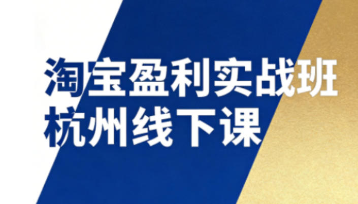 淘宝盈利实战班杭州线下课12月26-28日(音频+字幕)，帮你掌握SOP流程+12门核心技术-极光网创