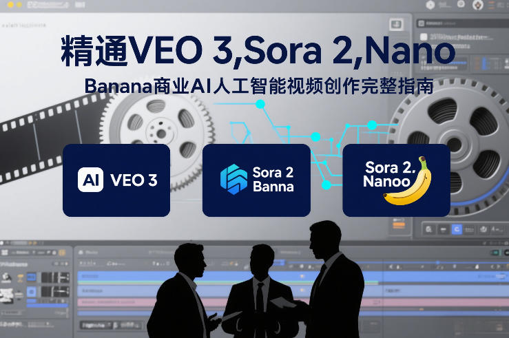 精通VEO 3，Sora 2，Nano Banana商业AI人工智能视频创作完整指南-极光网创