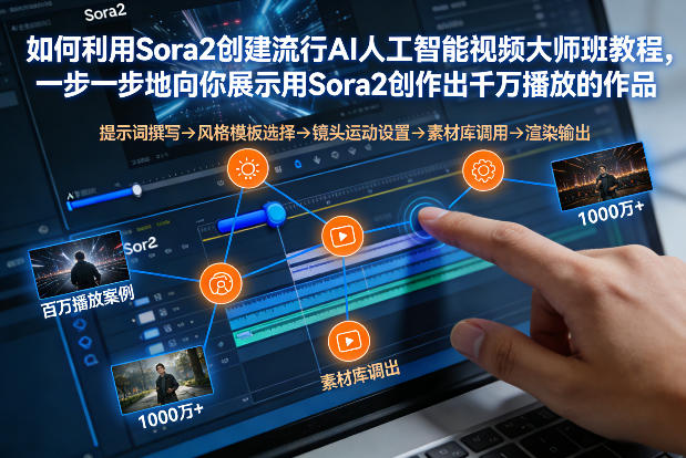 如何利用Sora2创建流行AI人工智能视频大师班，一步一步地向你展示用Sora2创作出千万播放的作品-极光网创