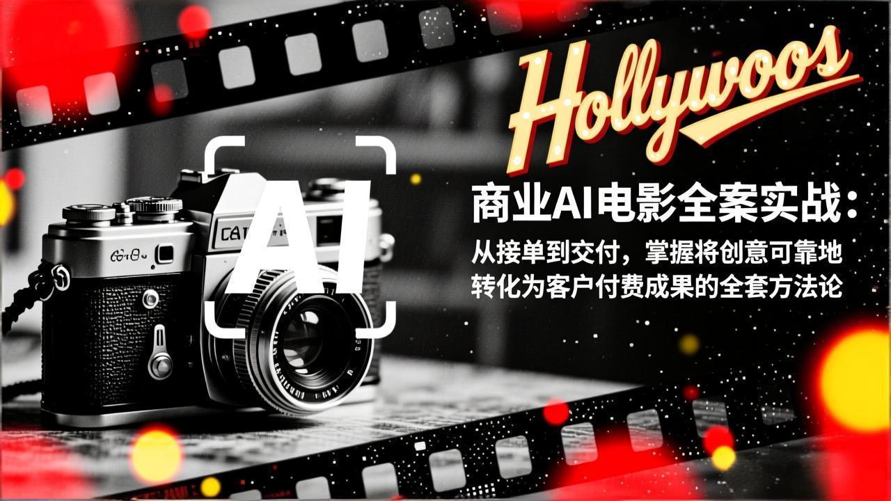 商业AI电影全案实战：从接单到交付，掌握将创意可靠地转化为客户付费成果的全套方法论-极光网创