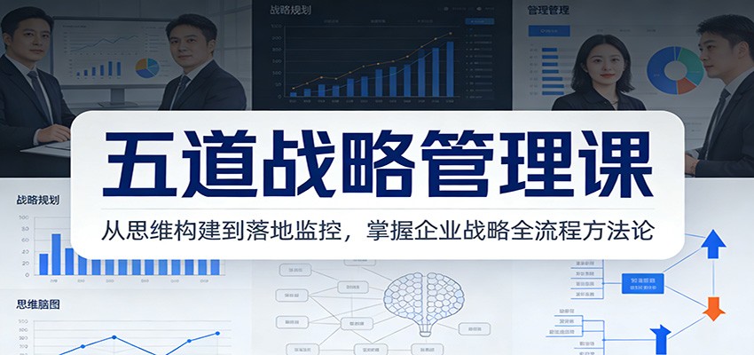 五道战略管理课：从思维构建到落地监控，掌握企业战略全流程方法论-极光网创