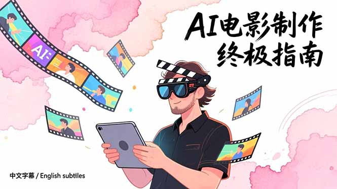 AI电影制作终极指南：从创意到成片，系统掌握智能影视全流程实战课(中英字幕-极光网创