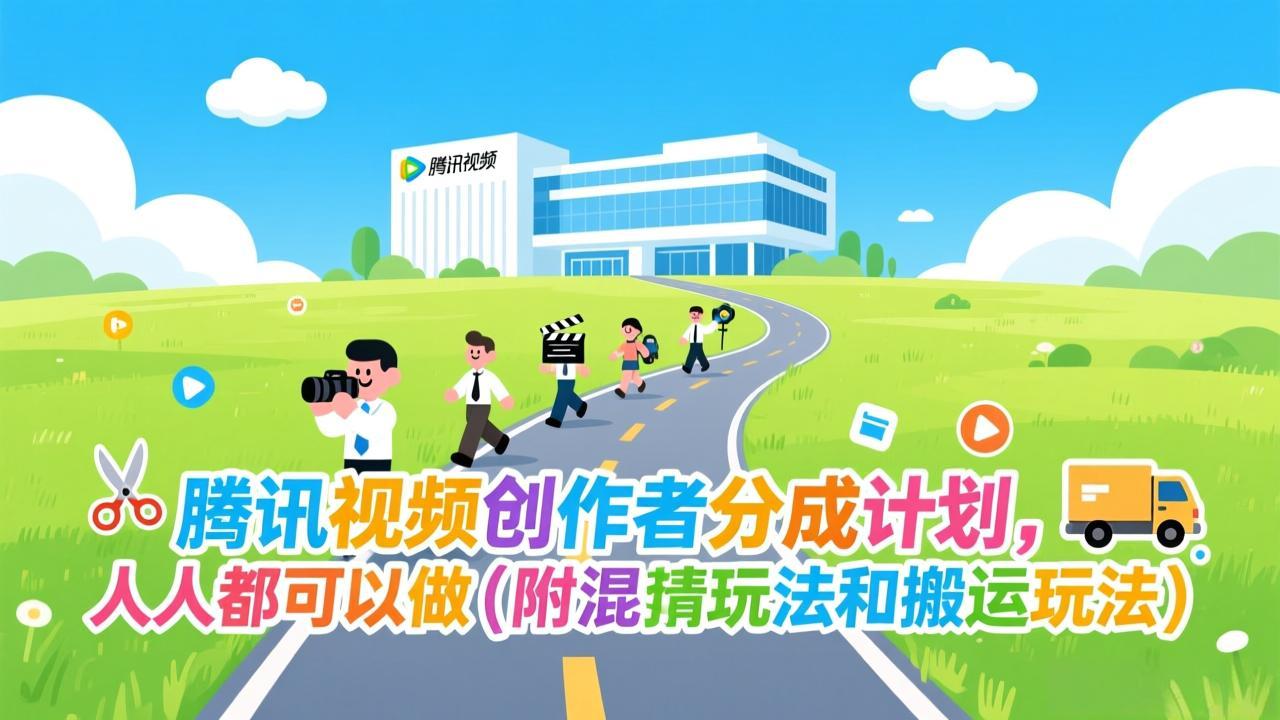 腾讯视频创作者分成计划，人人都可以做(附混剪玩法和搬运玩法-极光网创