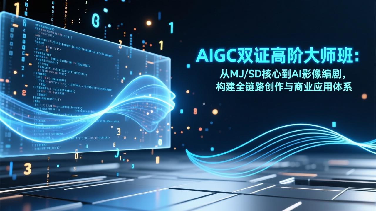 AIGC双证高阶大师班：从MJ/SD核心到AI影像编剧，构建全链路创作与商业应用体系-极光网创
